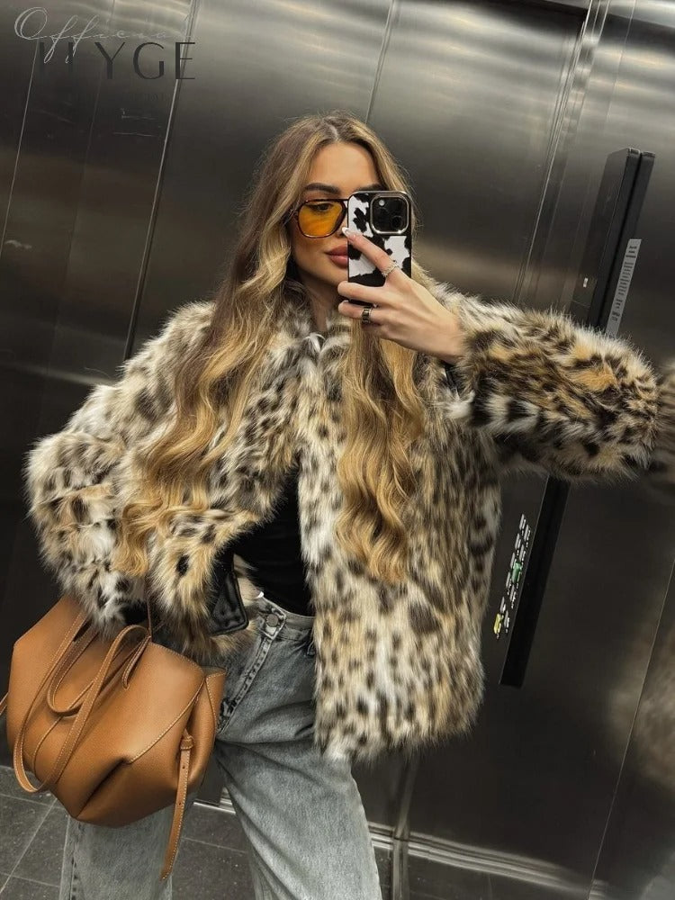 Leopard Faux Fur Jacket