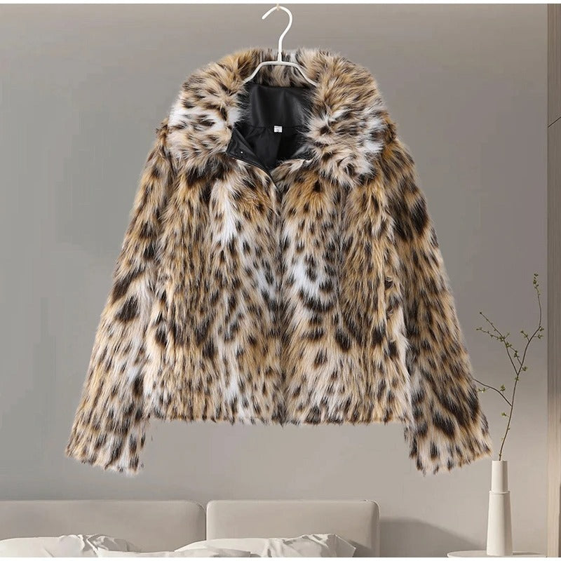 Leopard Faux Fur Jacket